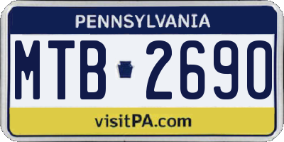 PA license plate MTB2690