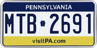 PA license plate MTB2691