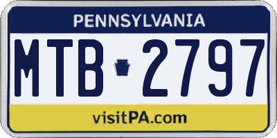 PA license plate MTB2797
