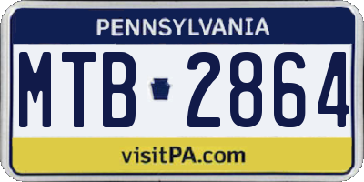 PA license plate MTB2864