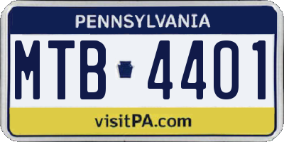 PA license plate MTB4401
