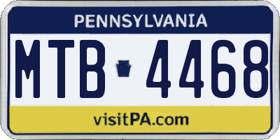 PA license plate MTB4468