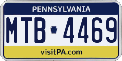PA license plate MTB4469
