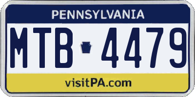 PA license plate MTB4479