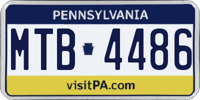 PA license plate MTB4486