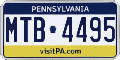 PA license plate MTB4495