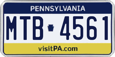 PA license plate MTB4561