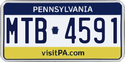 PA license plate MTB4591