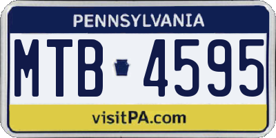 PA license plate MTB4595