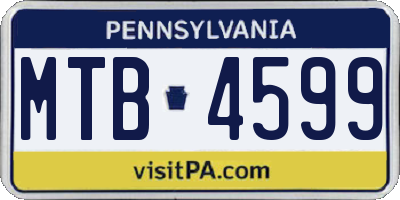 PA license plate MTB4599