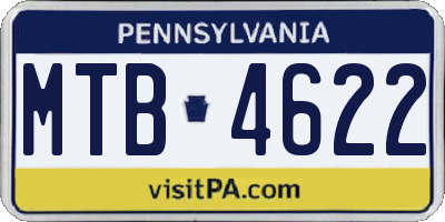 PA license plate MTB4622