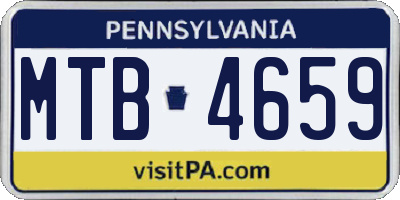 PA license plate MTB4659