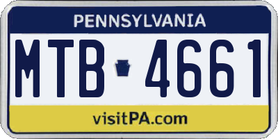 PA license plate MTB4661