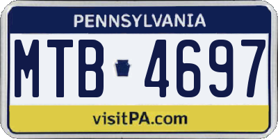 PA license plate MTB4697