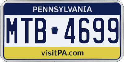 PA license plate MTB4699