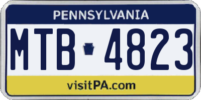 PA license plate MTB4823