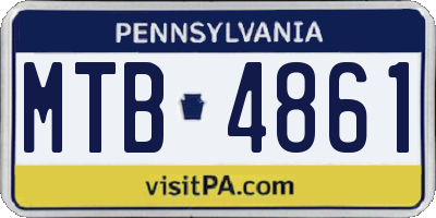 PA license plate MTB4861