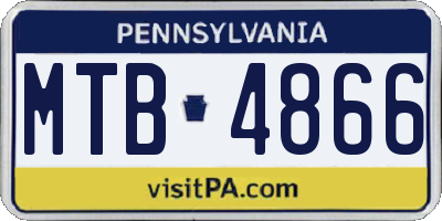 PA license plate MTB4866