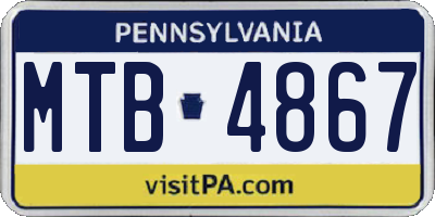 PA license plate MTB4867