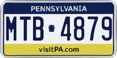 PA license plate MTB4879