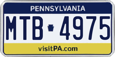 PA license plate MTB4975