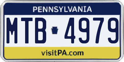 PA license plate MTB4979