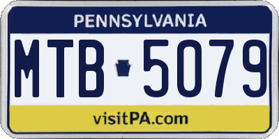 PA license plate MTB5079