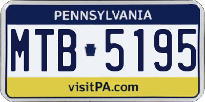 PA license plate MTB5195