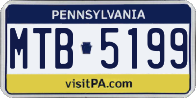 PA license plate MTB5199
