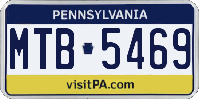 PA license plate MTB5469