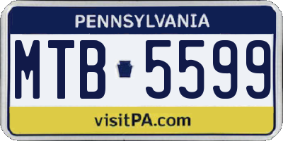 PA license plate MTB5599
