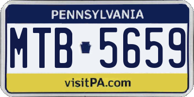 PA license plate MTB5659