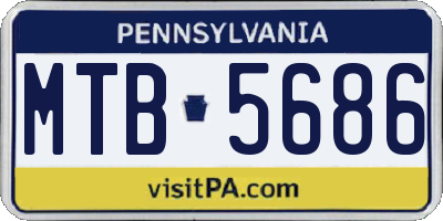 PA license plate MTB5686