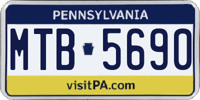 PA license plate MTB5690