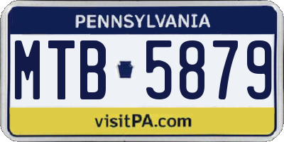PA license plate MTB5879