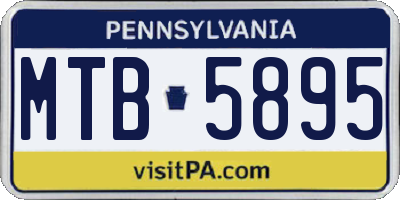 PA license plate MTB5895