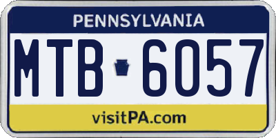 PA license plate MTB6057