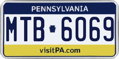 PA license plate MTB6069