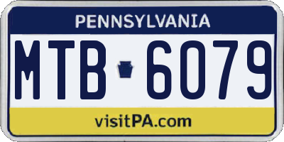 PA license plate MTB6079