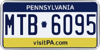 PA license plate MTB6095