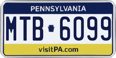 PA license plate MTB6099