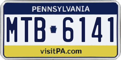 PA license plate MTB6141