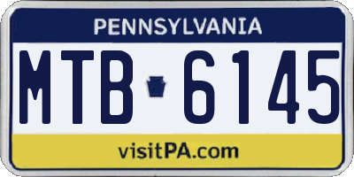 PA license plate MTB6145