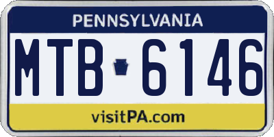 PA license plate MTB6146