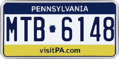 PA license plate MTB6148