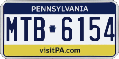 PA license plate MTB6154