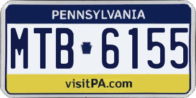 PA license plate MTB6155