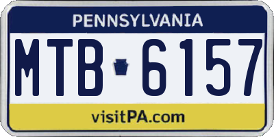 PA license plate MTB6157