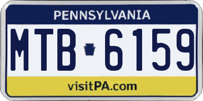 PA license plate MTB6159