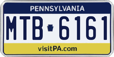PA license plate MTB6161